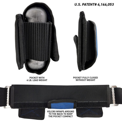 Ceinture de plomb avec 4 pochettes XS Scuba – Image 2